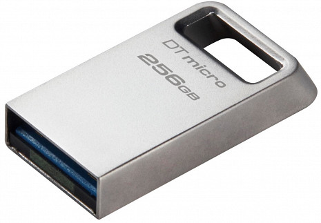 USB zibatmiņa Kingston USB 3.2 Flash Drive DataTraveler micro 256 GB, USB 3.2, Silver DTMC3G2/256GB