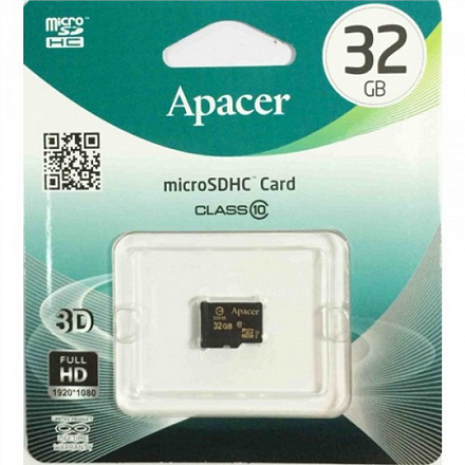 Atmiņas karte APACER microSDHC UHS-I U1 Class10 32GB, w/o Adapter AP32GMCSH10U1-RA