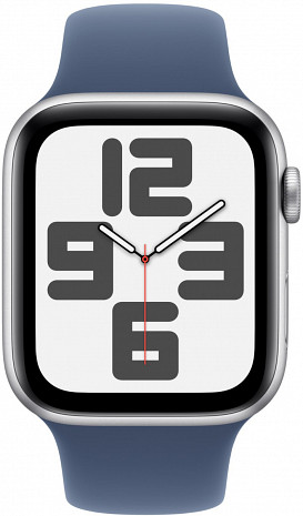 Viedpulkstenis Watch SE GPS 44mm Silver Aluminium Case with Denim Sport Band - S/M MXEQ3ET/A