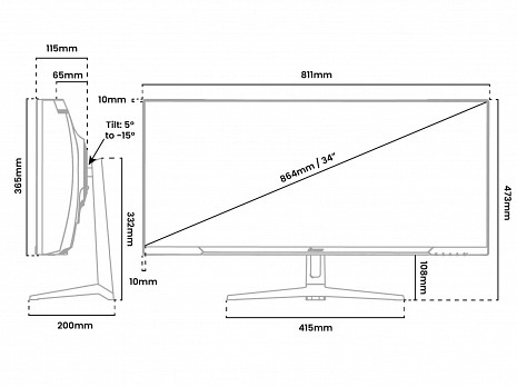Monitors Nova AZ-NO-34T2K165-FST