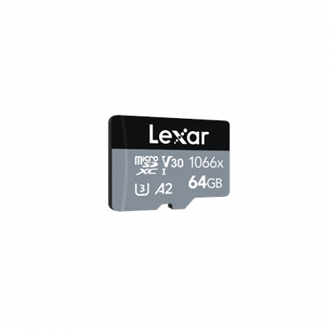 Карта памяти Lexar Professional 1066x UHS-I MicroSDXC, 64 GB, Flash memory class 10, Black/Gray, 120 MB/s, 160 MB/s LMS1066064G-BNANG