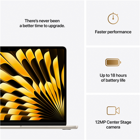 Portatīvais dators MacBook | Air | Starlight | 13 " | IPS | 2560 x 1664 pixels | Apple M4 | 16 GB | Solid-state drive capacity 512 GB MW103RU/A