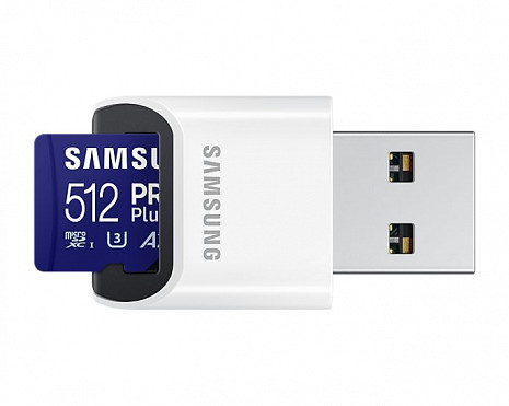 Atmiņas karte ar USB adapteri MEMORY MICRO SDXC PRO+ 512GB/W/ADAPT. MB-MD512SB/WW SAMSUNG MB-MD512SB/WW