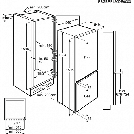 Холодильник  ENN3074EFW