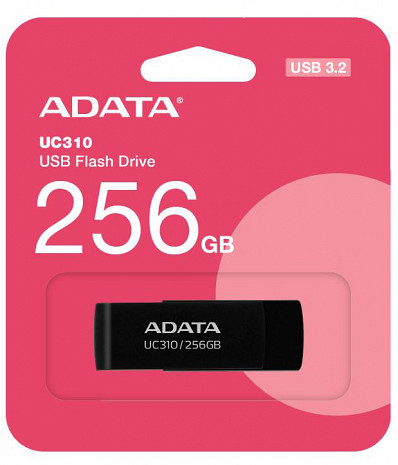 USB zibatmiņa MEMORY DRIVE FLASH USB3.2 256G/BLACK UC310-256G-RBK ADATA UC310-256G-RBK
