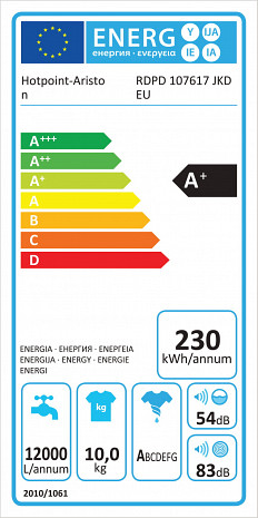 Veļas mašīna  RDPD 107617 JKD EU