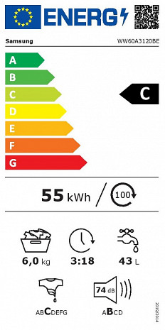 Veļas mašīna  WW60A3120BE/LE