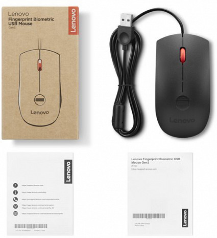 Datorpele Fingerprint Biometric USB Mouse Gen3 4Y51S24029
