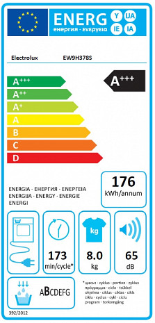 Veļas žāvētājs  EW9H378S