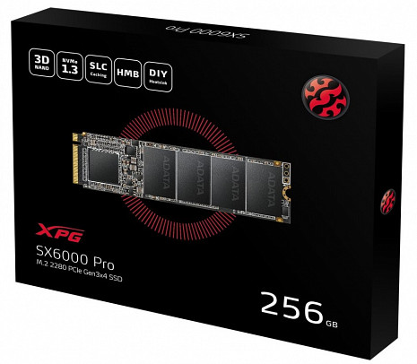 SSD disks XPG SX6000 Pro PCIe Gen3x4 256 GB ASX6000PNP-256GT-C