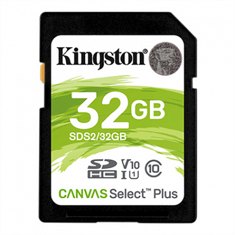 Карта памяти Kingston Canvas Select Plus UHS-I 32 GB, SDHC, Flash memory class 10 SDS2/32GB