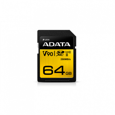 Atmiņas karte ADATA Premier ONE UHS-II U3 64 GB, SDXC, Flash memory class 10 ASDX64GUII3CL10-C