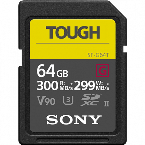Карта памяти Sony 64GB SDXC card Tough series, Class 10, UHS-II SF64TG