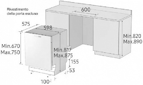 Trauku mazgājamā mašīna  DW60R7070BB/EO