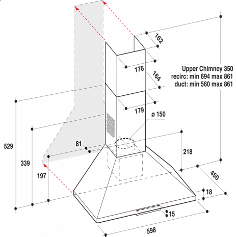 Вытяжка  AKR685/1 IX