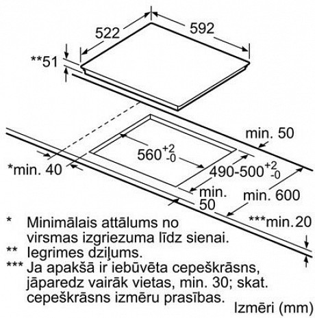 Plīts virsma  PUE612FF1J