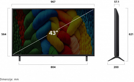 LED Televizors  43NANO80A3B