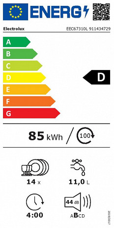 Trauku mazgājamā mašīna  EEC67310L