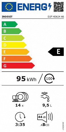 Trauku mazgājamā mašīna  D2F HD624 AS