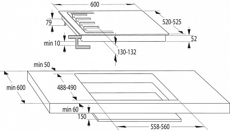 Plīts virsma  GW642ABX