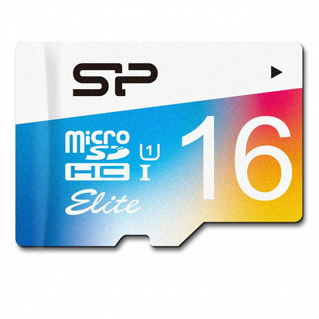 Atmiņas karte Silicon Power Elite UHS-1 Colorful 16GB,MicroSDHC,class10,SD adapter SP016GBSTHBU1V20SP