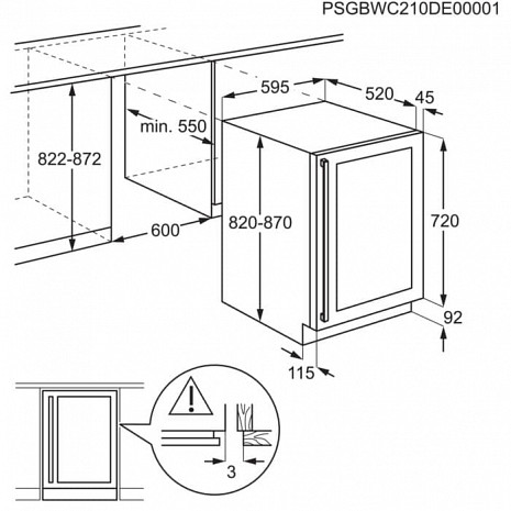 Ledusskapis  EWUS052B5B