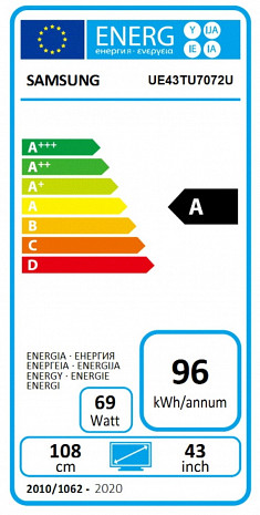 LED Televizors  UE43TU7072UXXH