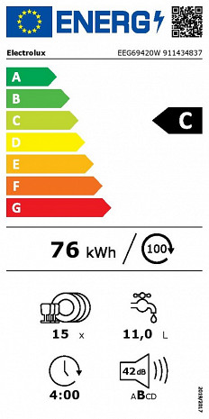 Trauku mazgājamā mašīna  EEG69420W