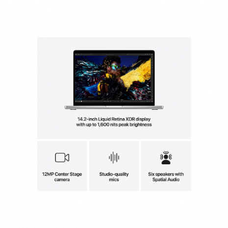 Portatīvais dators MacBook | Pro | Silver | 14 " | 3024 x 1964 pixels | Apple M4 | 16 GB | Solid-state drive capacity 512 GB | Apple M4 chip MW2W3ZE/A