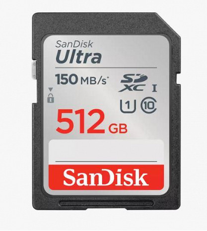 Карта памяти MEMORY SDXC 512GB UHS-I/SDSDUNC-512G-GN6IN SANDISK SDSDUNC-512G-GN6IN