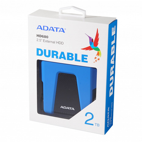 Cietais disks ADATA External Hard Drive HD680 2TB, USB 3.1, Blue AHD680-2TU31-CBL
