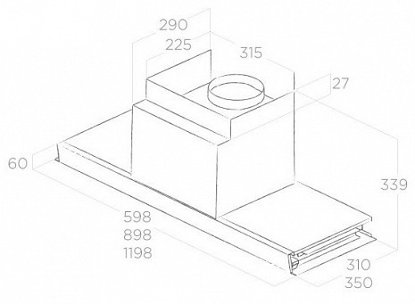 Вытяжка  BOX IN PLUS IXGL/A/60