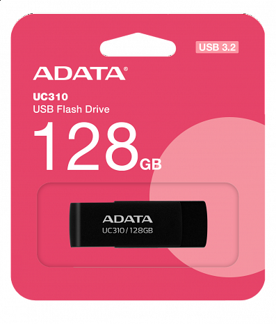 USB zibatmiņa MEMORY DRIVE FLASH USB3.2 128G/BLACK UC310-128G-RBK ADATA UC310-128G-RBK