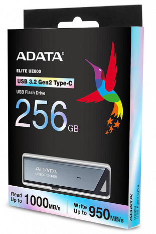 USB zibatmiņa MEMORY DRIVE FLASH USB-C 256GB/SILV AELI-UE800-256G-CSG ADATA AELI-UE800-256G-CSG