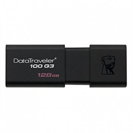 USB zibatmiņa DataTraveler 100 G3 128 GB, USB 3.0, Black DT100G3/128GB