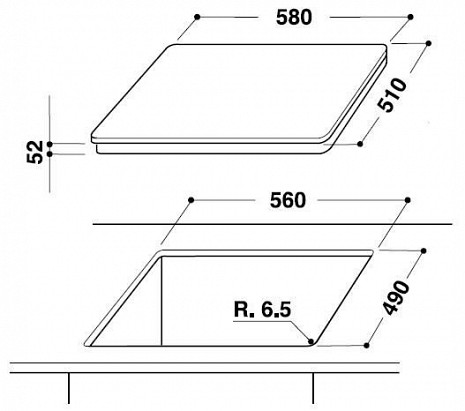 Plīts virsma  ACM 816 BA