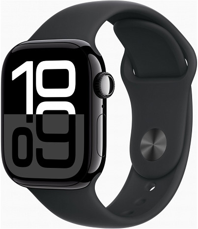 Viedpulkstenis Watch Series 10 GPS 42mm Jet Black Aluminium Case with Black Sport Band - S/M MWWE3ET/A