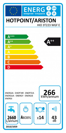 Trauku mazgājamā mašīna  HIO 3T223 WGF E