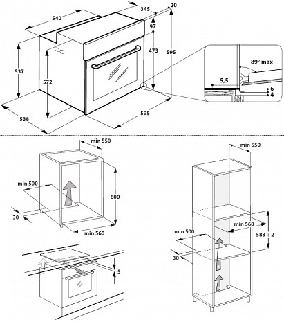 Духовка, духовой шкаф  AKZ9 6230 WH