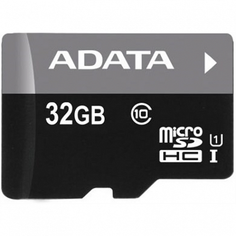 Карта памяти ADATA Premier UHS-I 32 GB, SDHC, Flash memory class 10, SD adapter AUSDH32GUICL10-RA1