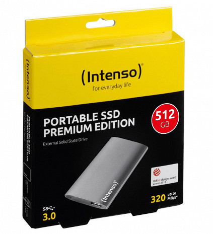 Cietais disks External SSD|INTENSO|512GB|USB 3.0|1,8"|3823450 3823450