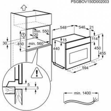 Духовка, духовой шкаф  EVY3841AOX