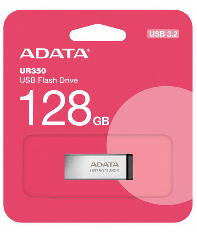 USB zibatmiņa MEMORY DRIVE FLASH USB3.2 128G/BLACK UR350-128G-RSR/BK ADATA UR350-128G-RSR/BK