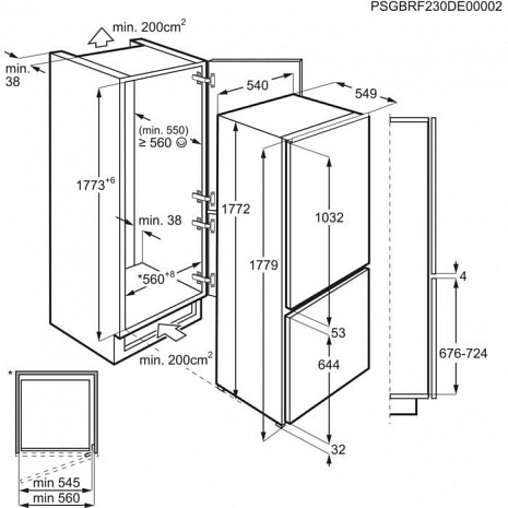 Ledusskapis  SCE618E5TS