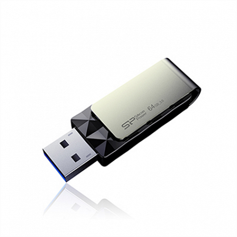 USB zibatmiņa Silicon Power Blaze B30 64 GB, USB 3.0, Black SP064GBUF3B30V1K