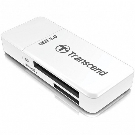 Atmiņas karšu lasītājs MEMORY READER FLASH USB3.1/WHITE TS-RDF5W TRANSCEND TS-RDF5W