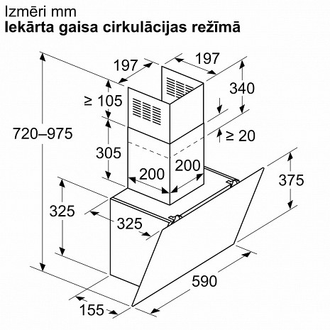 Tvaika nosūcējs  DWK65DK60