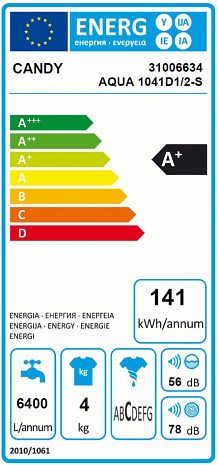 Veļas mašīna  AQUA 1041D1/2-S