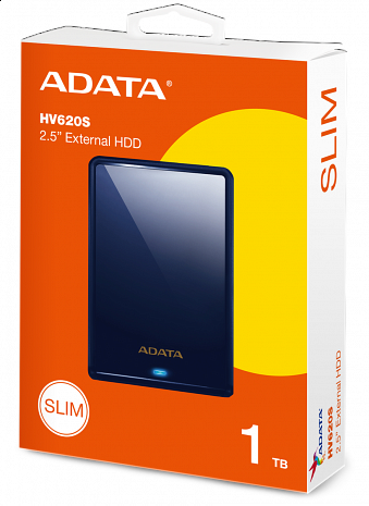 Cietais disks External HDD|ADATA|HV620S|1TB|USB 3.1|Colour Blue|AHV620S-1TU31-CBL AHV620S-1TU31-CBL