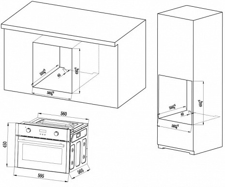 Духовка, духовой шкаф  MPM-63-BOK-24